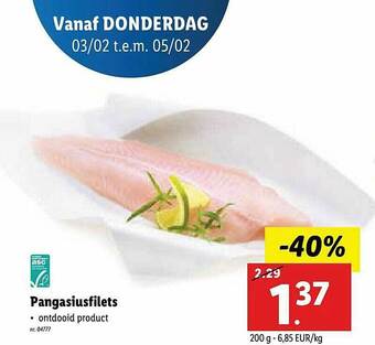 Lidl Pangasiusfilets aanbieding