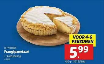 Lidl Le Patissier Frangipanetaart aanbieding
