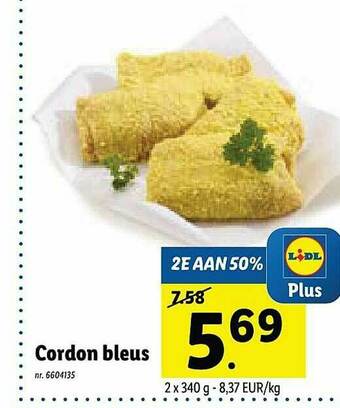 Lidl Cordon Bleus aanbieding