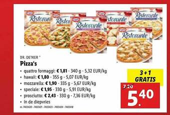 Lidl Dr. Oetker Pizza's aanbieding