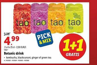 Lidl Tao Botanic Drink aanbieding