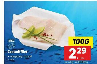 Lidl Zeewolffilet aanbieding