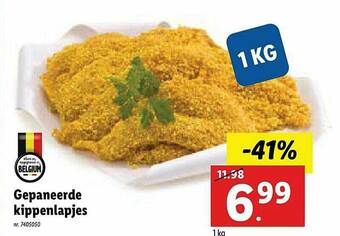 Lidl Gepaneerde Kippenlapjes aanbieding