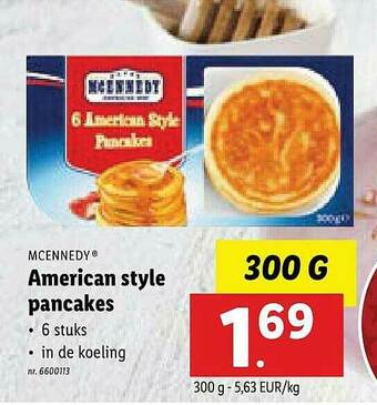 Lidl Mcennedy American Style Pancakes aanbieding
