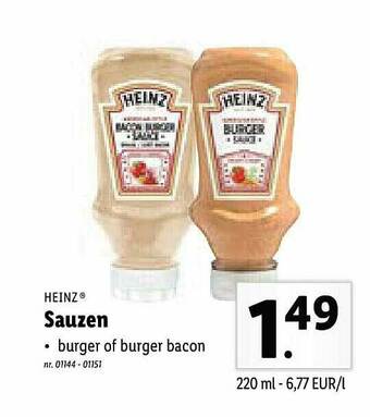 Lidl Heinz Sauzen aanbieding