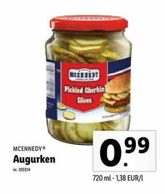 Lidl Mcennedy Augurken aanbieding