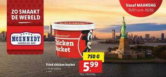 Lidl Fried Chicken Bucket aanbieding