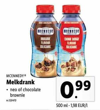 Lidl Mcennedy Melkdrank aanbieding