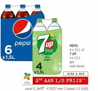 Spar Colruyt Pepsi 7 Up aanbieding
