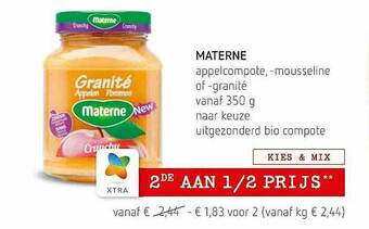 Materne Appelcompote -mousseline Of -granité