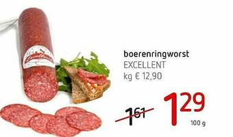 Spar Colruyt Boerenringworst Excellent aanbieding