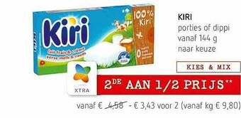 Spar Colruyt Kiri Porties Of Dippi aanbieding