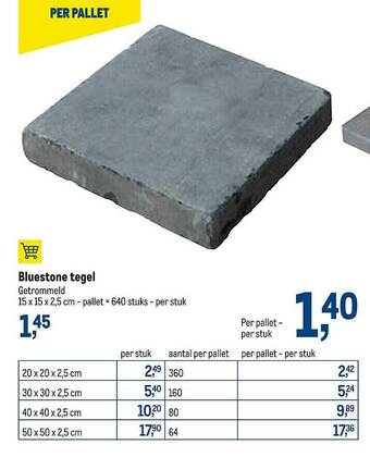 Makro Bluestone Tegel aanbieding