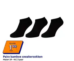 Action Pairz bamboe sneakersokken aanbieding
