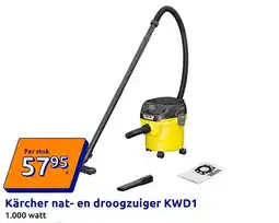 Action Kärcher nat- en droogzuiger KWD1 aanbieding