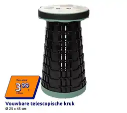 Action Vouwbare telescopische kruk aanbieding