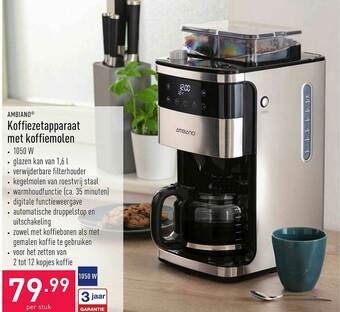 ALDI Koffiezetapparaat Met Koffiemolen aanbieding