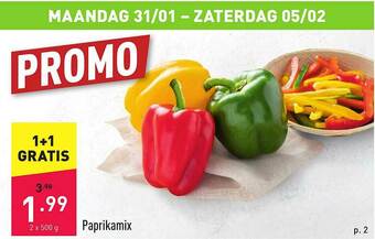 ALDI Paprikamix aanbieding
