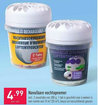 Navulbare Vochtopnemer