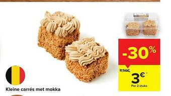 Carrefour Kleine Carrés Met Mokka aanbieding