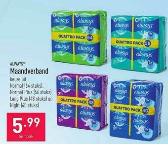 ALDI Maandverband aanbieding