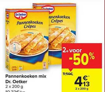 Carrefour Pannenkoeken Mix Dr Oetker aanbieding