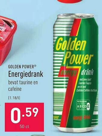 ALDI Golden Power Energiedrank aanbieding