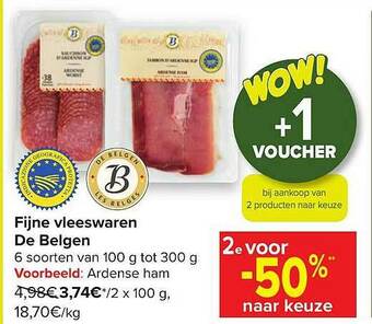 Carrefour Fijne Vleeswaren De Belgen aanbieding