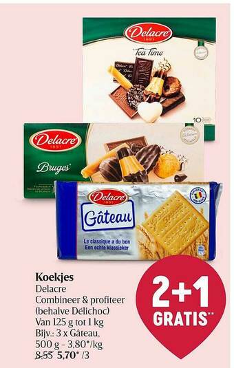 Delhaize Koekjes Delacre aanbieding