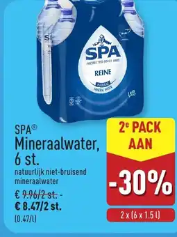 ALDI Spa mineraalwater, 6 st. aanbieding