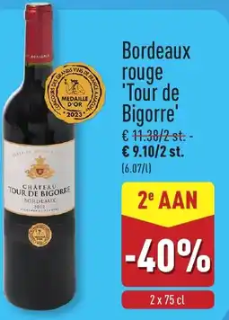 ALDI Bordeaux rouge 'Tour de Bigorre' aanbieding