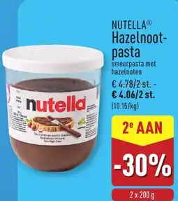 ALDI Nutella hazelnoot pasta aanbieding