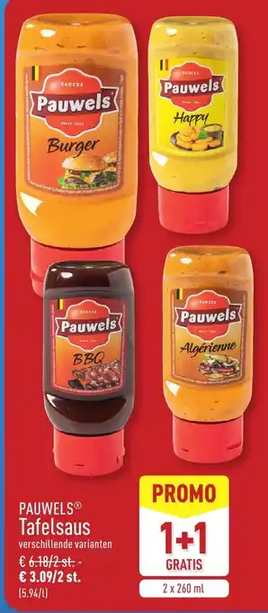 ALDI Pauwels tafelsaus aanbieding