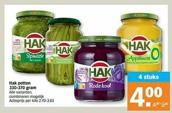 Albert Heijn Hak potten aanbieding