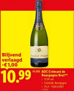 Lidl AOC Crémant de Bourgogne Brut aanbieding