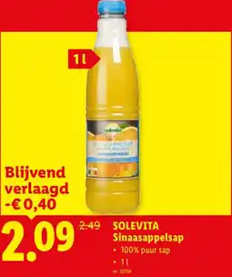Lidl Solevita Sinaasappelsap aanbieding