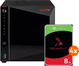 Coolblue ASUSTOR AS5404T + Seagate IronWolf 32 To (4 x 8 To) aanbieding