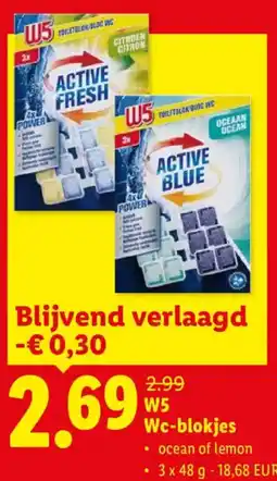 Lidl W5 Wc-blokjes aanbieding