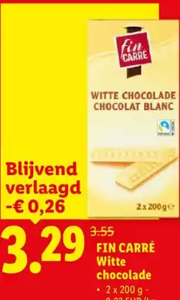 Lidl Fin Carré Witte chocolade aanbieding