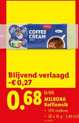 Lidl Milbona Koffiemelk aanbieding