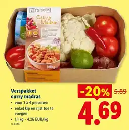 Lidl Verspakket curry madras aanbieding