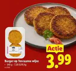 Lidl Burger op Toscaanse wijze aanbieding