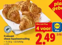 Lidl Croissant choco-hazelnootvulling aanbieding