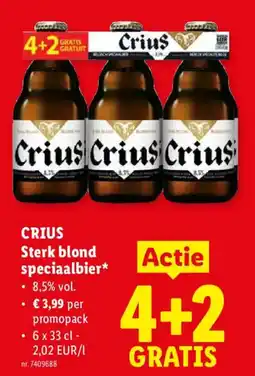 Lidl Crius Sterk blond speciaalbier aanbieding
