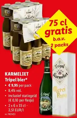 Lidl Karmeliet Tripel bier aanbieding