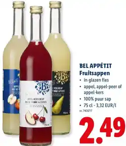 Lidl Bel Appétit Fruitsappen aanbieding