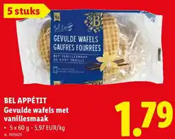Lidl Bel Appétit Gevulde wafels met vanillesmaak aanbieding