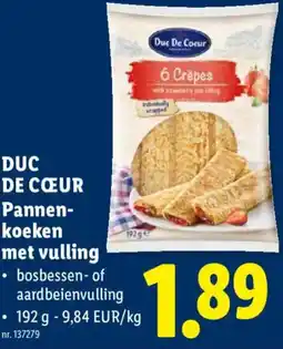 Lidl Duc De Cœur Pannenkoeken met vulling aanbieding