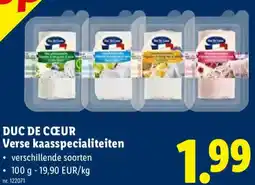 Lidl Duc De Cœur Verse kaasspecialiteiten aanbieding