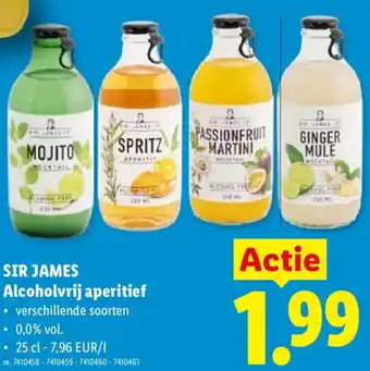 Lidl Sir James Alcoholvrij aperitief aanbieding